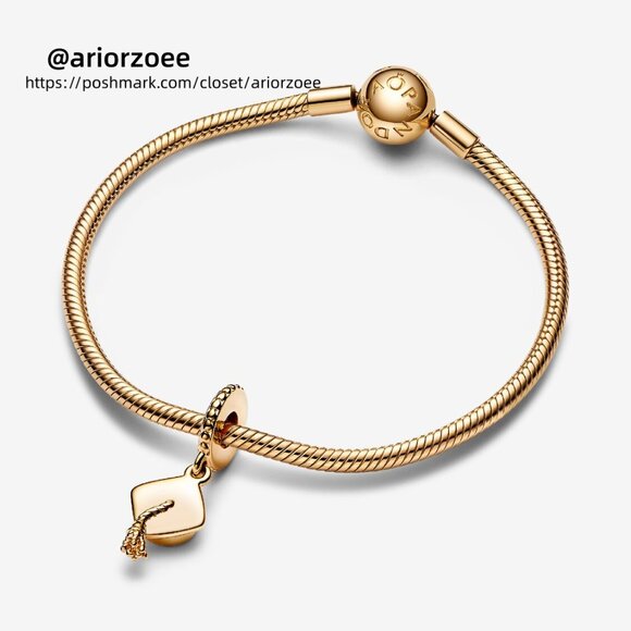 Pandora Graduation Cap Dangle Charm - Picture 3 of 5